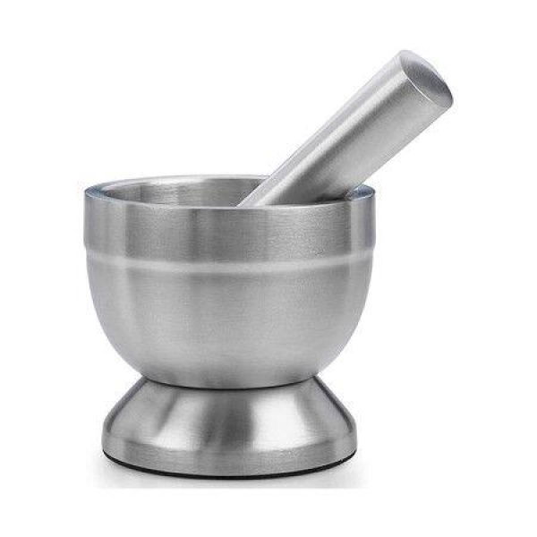 Pill Crusher 304 Food Grade Stainless Steel Mortar And Pestle Medicine Grinder Set