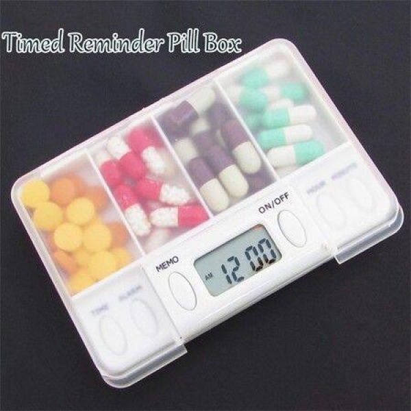 Pill Storage Box Electronic Timer Medicine Reminder Pill Organizer Medicine Containe