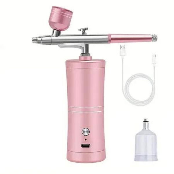 Pink Portable Electric Spray Pen Nail Beauty Gundam Model Coloring Cake Decoration