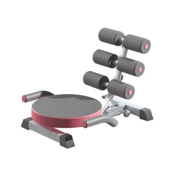 Pink Red Abdominal Trainer Sit Up Assistant Device for Fitness Exercising Abdominal Muscles Full Body Training Built in Twisting Seat and Rower for At Home