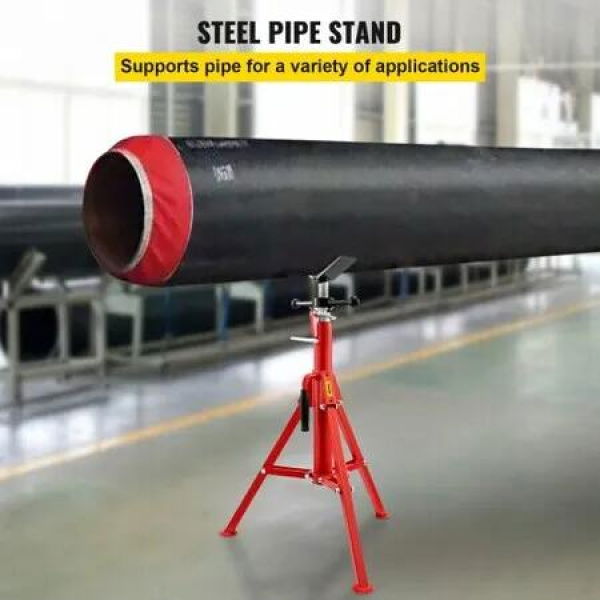 Pipe Jack Stand V-Head Foldable Legs 2500LB Max. Height 52'