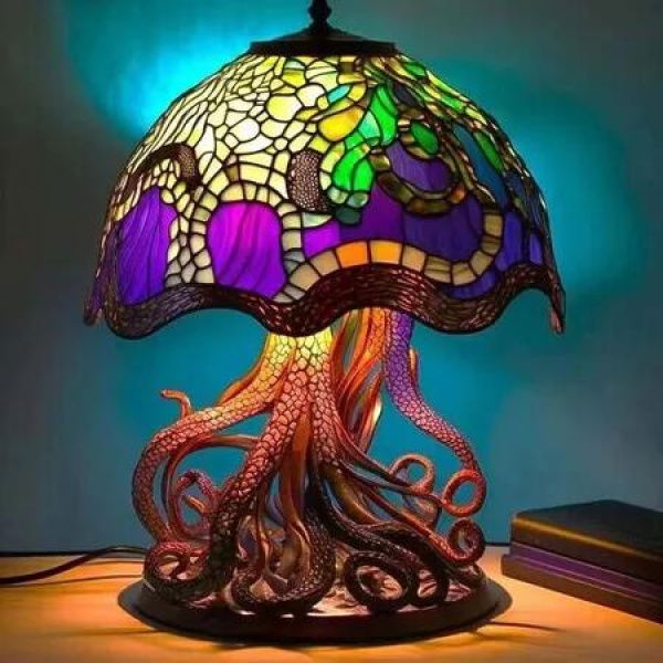 Plant Series Stained Glass Night Light Mushroom Lamp for a Touch of Whimsy Unique Gift Idea