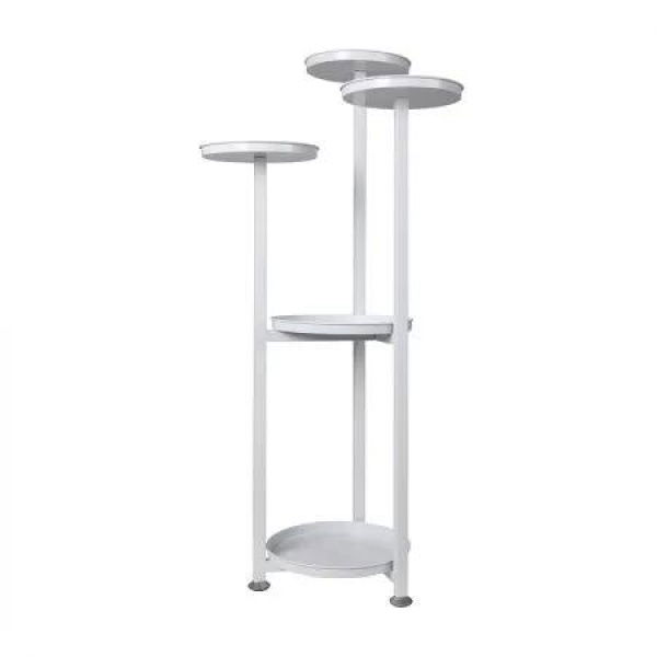 Plant Stand Outdoor Indoor Flower White Medium