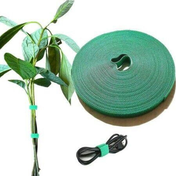 Plant Ties Garden Tape Reusable Nylon Plant Tie Strap Tomato Plant Support Tree Ties And Plant Supports For Effective Growing (50 Ft X 0.47 In Green)