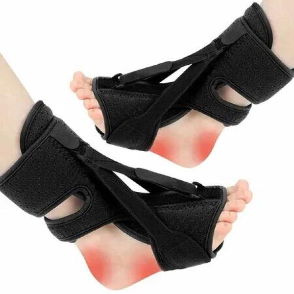 Plantar Fasciitis Night Splint 3 Adjustable Planters Facetious Relief Brace,Plantar Fasciitis Relief Women Men Straps,Support Relief Foot Drop Achilles Tendonitis Day Night (Black-2PC)