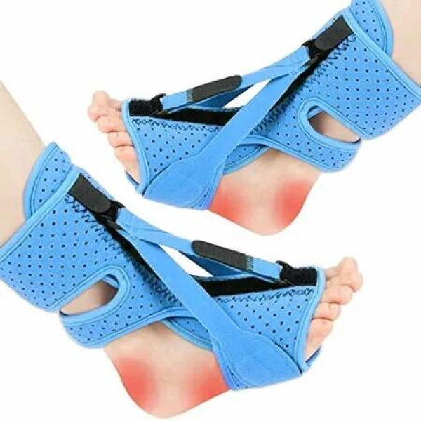 Plantar Fasciitis Night Splint 3 Adjustable Planters Facetious Relief Brace,Plantar Fasciitis Relief Women Men Straps,Support Relief Foot Drop Achilles Tendonitis Day Night (Blue-2PC)