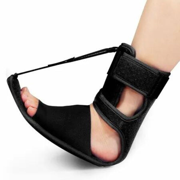 Plantar Fasciitis Night Splint, Plantar Fasciitis Relief Brace with Adjustable Straps,Achilles Tendonitis, Day & Night Support, Black