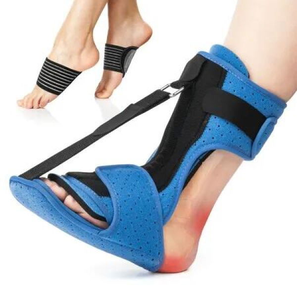 Plantar Fasciitis Night Splint,Adjustable Plantar Fasciitis Brace with Arch Support,Dorsal Night Splint for Women Men,Dual Effective Plantar Fasciitis Relief Achilles Tendonitis Foot Drop Heel Blue