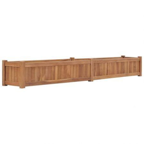 Planter 200x30x25 Cm Solid Teak Wood