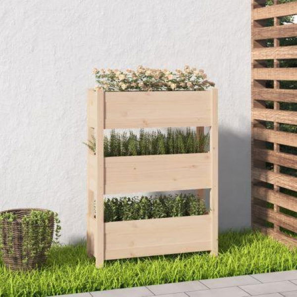 Planter 77x25x104.5 Cm Solid Wood Pine.