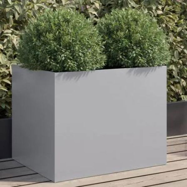 Planter Silver 62x47x46 cm Galvanised Steel