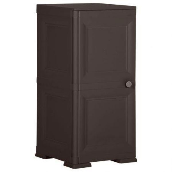 Plastic Cabinet 40x43x85.5 Cm Wood Design Brown.