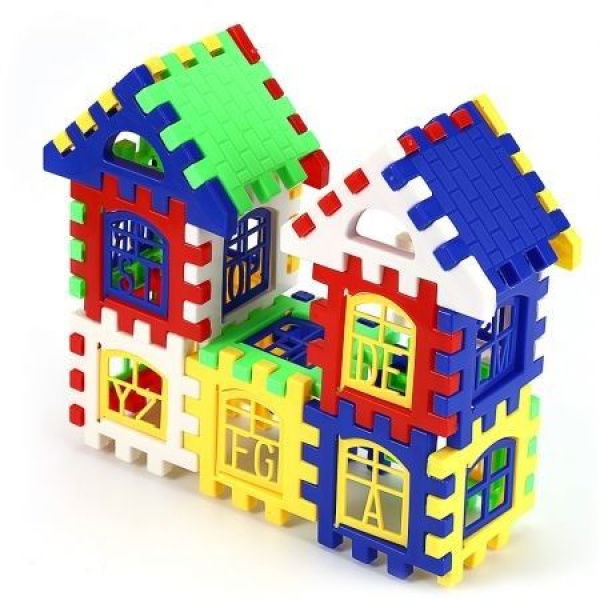 Plastic House DIY Building Blocks Intelligent Developmental Construction Toy For Children