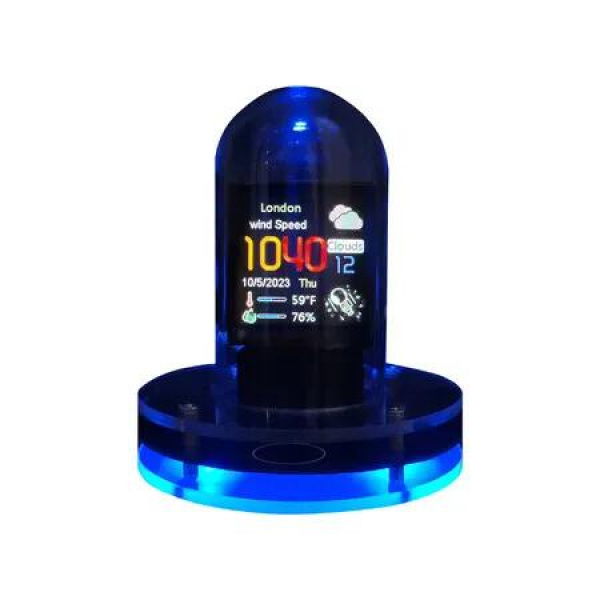 Plus Cyberpunk Nixie Tube Clock: Smart WiFi, RGB Digital Display, Calendar, Weather, Customizable Lighting, and Image Display! Ideal for Office, Gaming, and Desk Decor