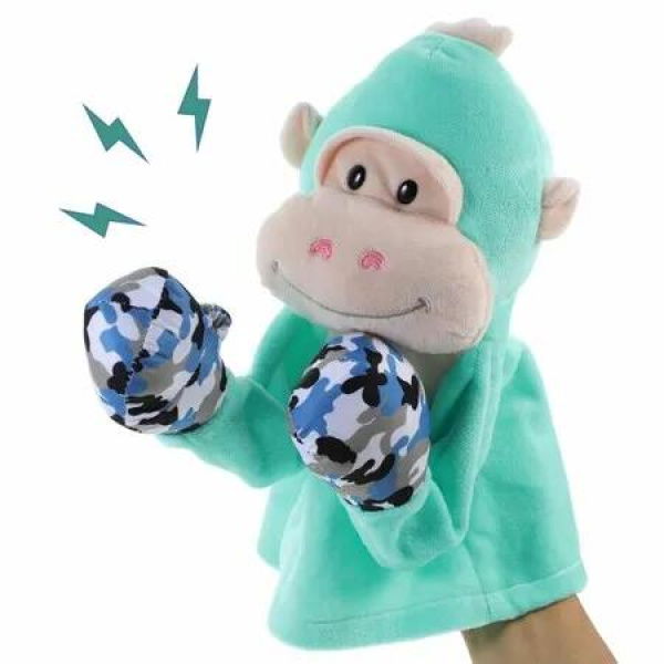 Plush Animal Hand Puppets Boxing Kids Monkey Playtime Animal Birthday Christmas Gifts