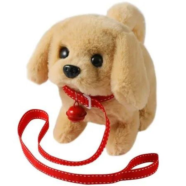Plush Golden Retriever Toy Puppy Electronic Interactive Dog - Walking,Barking,Tail Wagging,Stretching Companion Animal