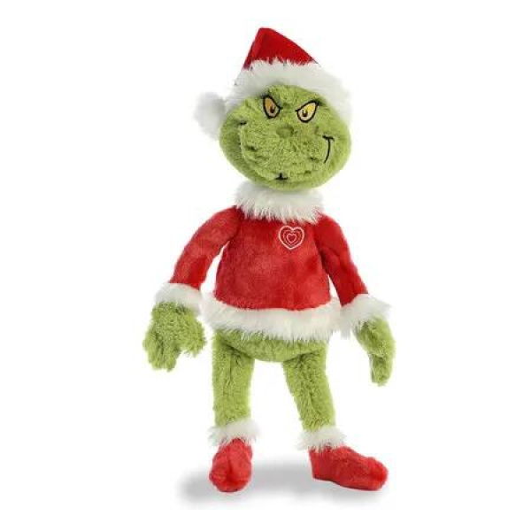 Plush Grinch Santa Stuffed Animal Magical Storytelling Christmas Birthday Gift Kids Green Soft Holiday Decor