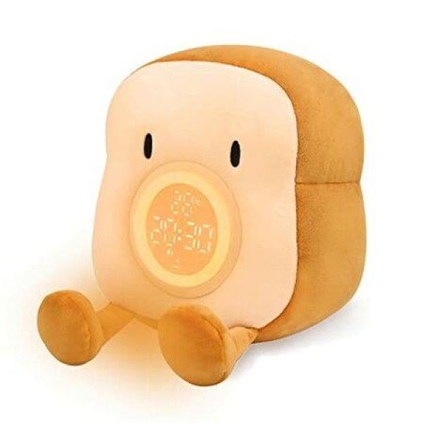 Plush Toy Night Light Alarm Clock For Kids Cozy Plushies Bedroom Clock With Dual Alarm And Snooze Dimmable Bedside Lamp Birthday Gifts Ideal For Kids Women