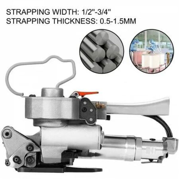 Pneumatic Strapping Tool A19 Hand Hold Strapping Tool 0.5-0.7Mpa Air Pressure PP&Pet Strapping Kit for PP PET 1/2Inch to 3/4Inch Strapping