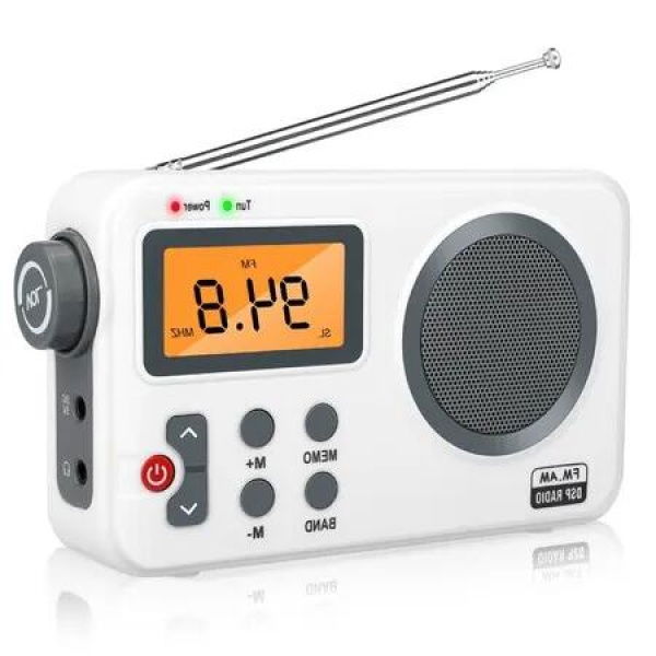 Pocket-Sized Portable AM/FM Radio with LCD Display,Excellent Reception for Indoor and Outdoor Use