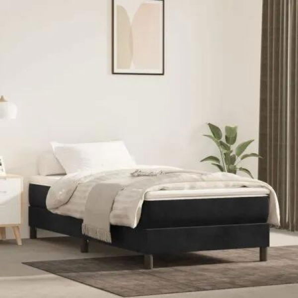 Pocket Spring Bed Mattress Black 90x190x20 cm Velvet