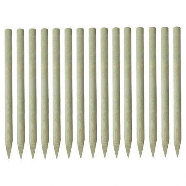 Pointed Fence Posts 15 Pcs Impregnated Pinewood 4x150 Cm