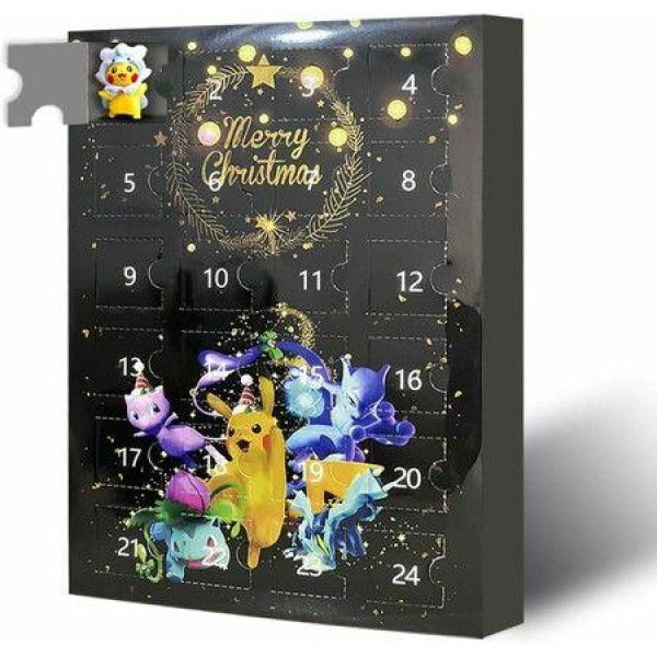 Pokemon 2023 Holiday Advent Calendar, 24 Piece Gift Playset for Kids, Boys Girls Age4+