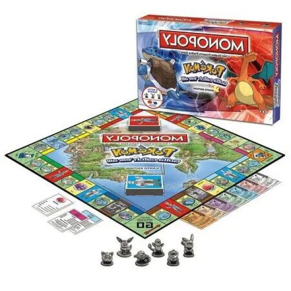 Pokemon Kanto Edition MONOPOLY Classic Family Board Game for Pokemon Fans