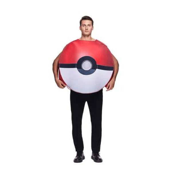 Pokemon Poke Ball Costume Unisex Halloween Christmas Party Costume Universal Fit