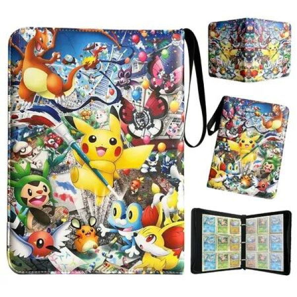 Pokemon Trading Card Holder with 9 Pockets, 50 Removable Sleeves, and Capacity for 900 Cards