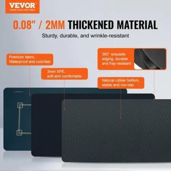 Poker Table Top 70 x 35 Inch Poker Mat 6-8 Players Foldable with Bag Navy Blue