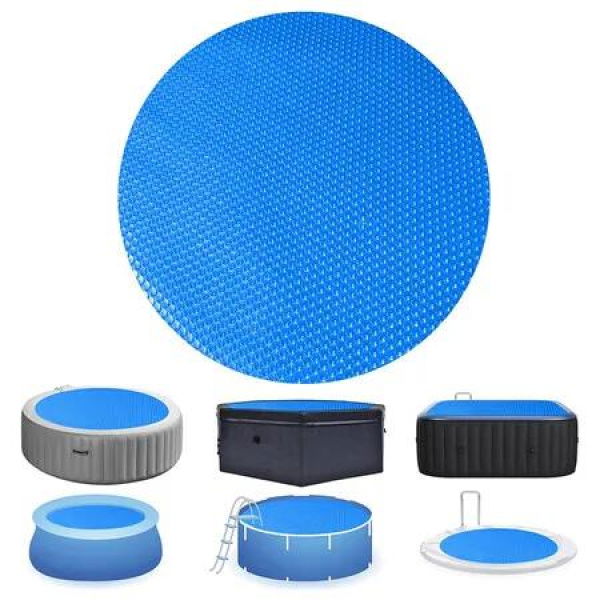 Pool Cover Solar Thermal Round 8 Feet Above Ground Bubble Hot Tub Spa Energy Saving Insulated Blanket