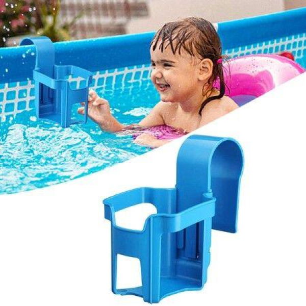 Poolside Cup Holder Anti-Slip Drink Holder For Swimming Pools No Spills Sturdy Pool Beverage Holder Accessories Blue