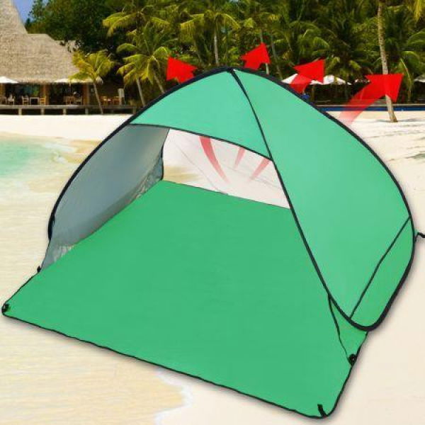 Pop Up Beach Tent Caming Portable Grey