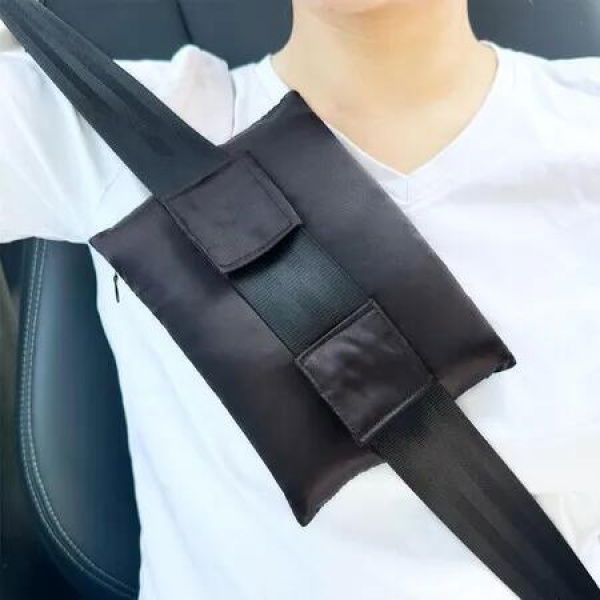 Port Pillows Chemo Port Pillow for Seatbelt Pacemaker Chest Protector for Chemo Patients,Surgery Recovery Support Cushion Gift,Silky Satin Black