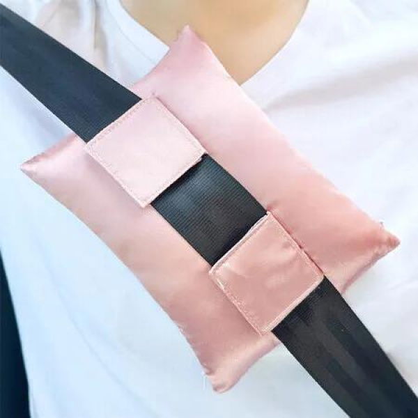 Port Pillows Chemo Port Pillow for Seatbelt Pacemaker Chest Protector for Chemo Patients,Surgery Recovery Support Cushion Gift,Silky Satin Pink
