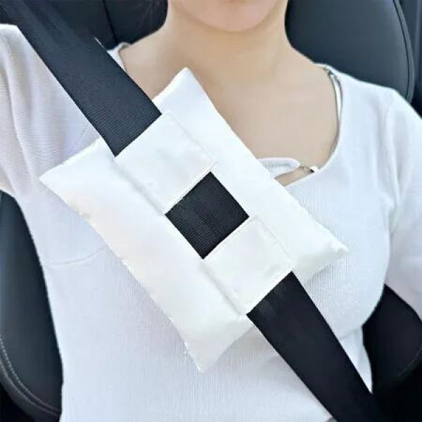 Port Pillows Chemo Port Pillow for Seatbelt Pacemaker Chest Protector for Chemo Patients,Surgery Recovery Support Cushion Gift,Silky Satin White