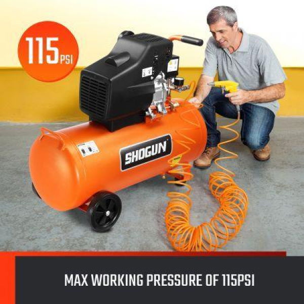 Portable 70L 3.5HP Air Compressor With 2 Vents For Inflating Tires Filling Gas Cylinders And Blowing Air Tools.