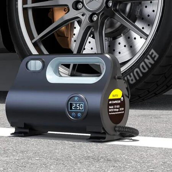 Portable Air Compressor with LED Digital Display for Cars Tourist Air Pump Rine Inflator Power Hurcycles 12V