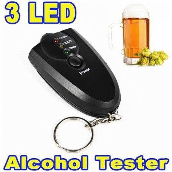 Portable Alcohol Detector Breath Tester Breathalyzer Breathalyser Keyring