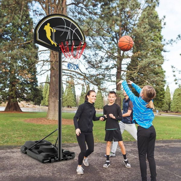 Portable Basketball Hoop With Wheels & Fillable Base For Kids.