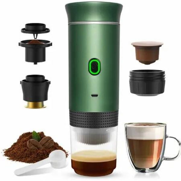 Portable Battery Coffee Maker Espresso Machine,20 Bar Nano Car Travel Coffee Mini Espresso Machines Self-Heating Electric Espresso Maker