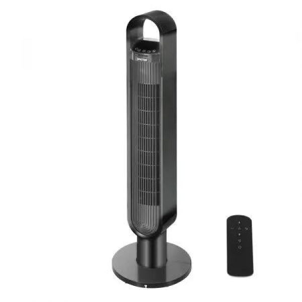 Portable Bladeless Tower Fan Black