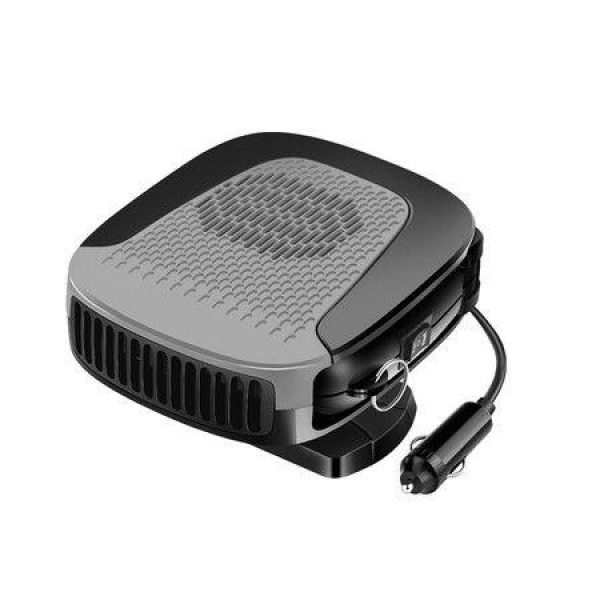 Portable Car Heater For Window Defroster Demister Gray 12 V 2 And 1 Hot And Thermal Cooling Fan Ceramic Plug-in Cigarette Lighter For Car