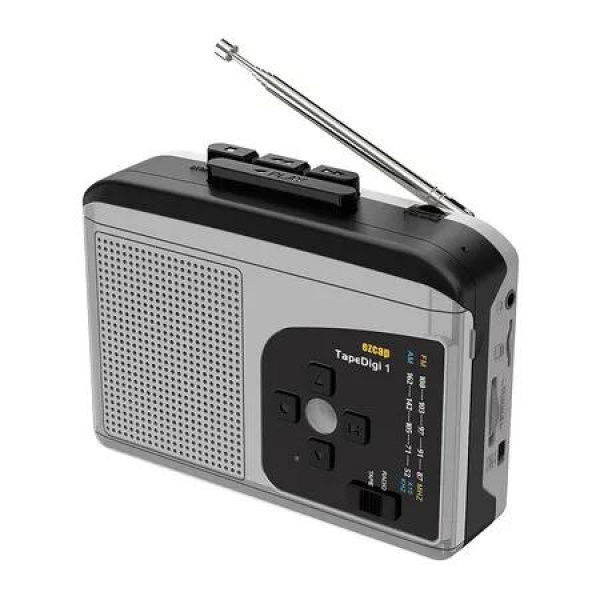 Portable Cassette Players & Recorders, AM FM Radio Walkman Cassette Player Convert to MP3 by Micro SD Card, Built-in Mic and Speaker for Voice Recorder, 2AA Battery or USB Power Supply