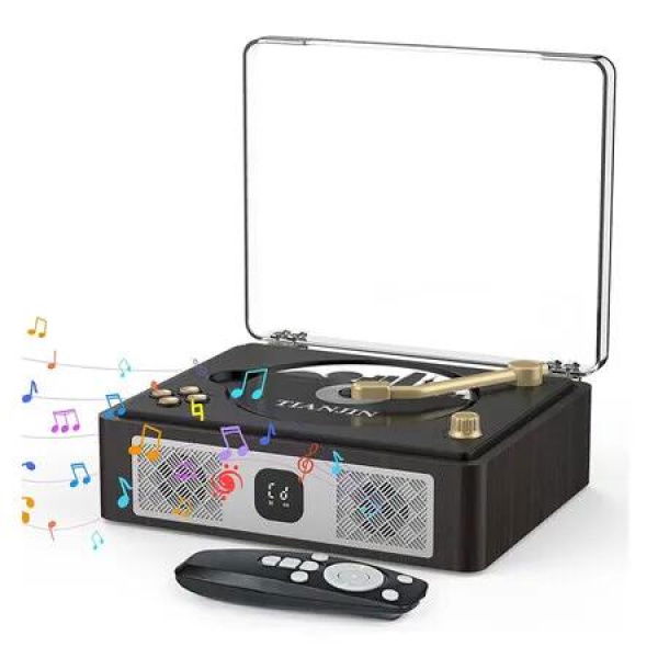 Portable CD Player Desktop CD Players for Home Built-in Speakers Rechargeable Headphone Jack AUX-in Vintage CD Players