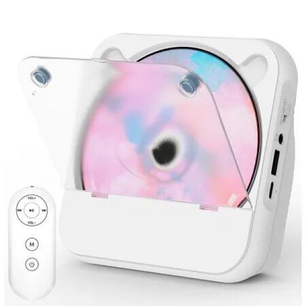 Portable CD Player for Home with Speakers, Rechargeable CD Music Player with FM Radio, Anti Skip Protection