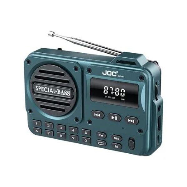 Portable Digital FM Radio,Rechargeable Digital Radio Recorder with LED Display,BT Speaker For Home Travel Color Blue