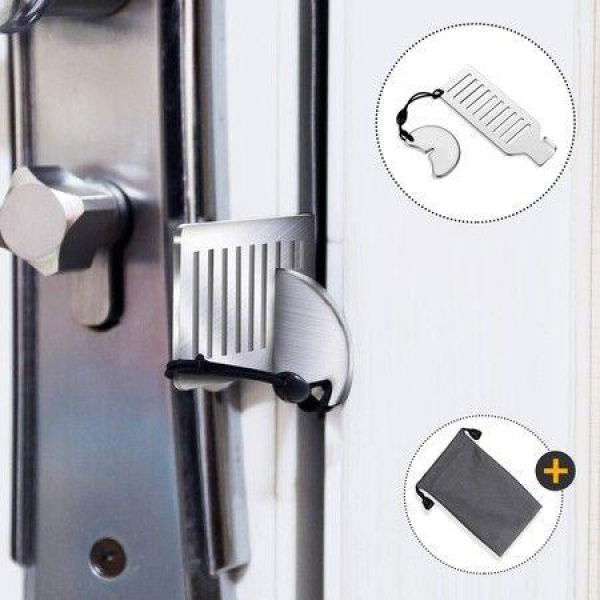 Portable Door Lock For Travel - Travel Door Lock Hotel Motel Door Lock School Lock Door Jammer