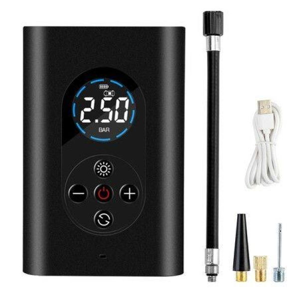 Portable Electric Cordless Tire Inflator Digital Rechargeable Auto Air Pump For Motorcycle Car Balls